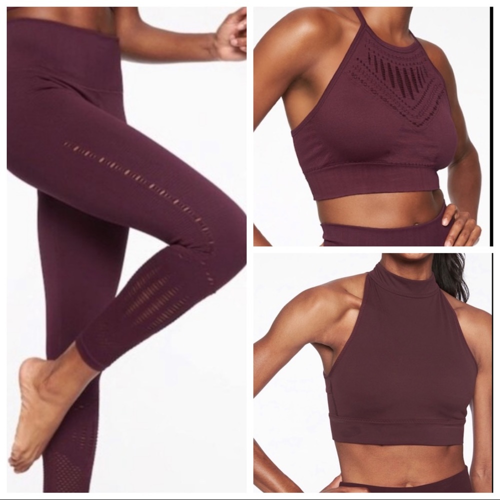 Athleta Women's Sports Bra in Burgundy